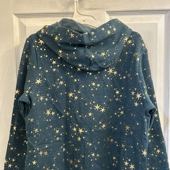 Cat & Jack XXL 18 Dark Teal Gold Star Full Zip Hoodie Sweatshirt NWT - Picture 12 of 16